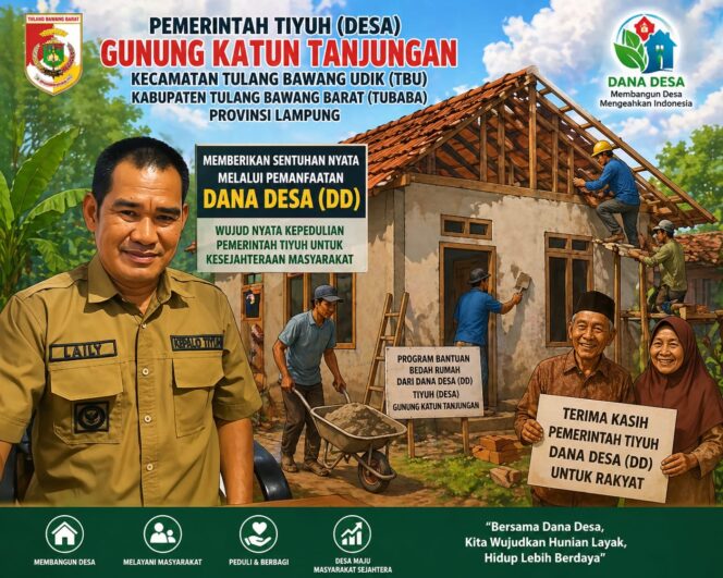 
					Wujud Kepedulian Lewat Dana Desa, 3 Rumah Warga Gunung Katun Tanjungan Dibenahi
